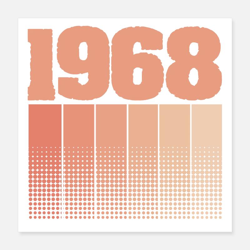 1968 Poster 40 x 40 cm