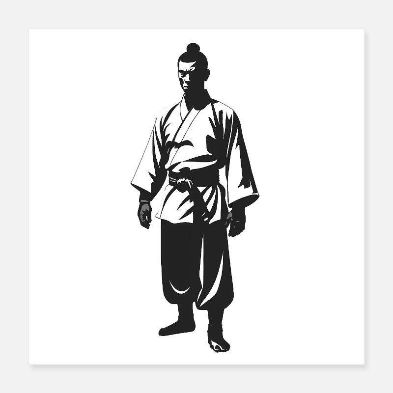 Shaolin Monk - Cool Silhouette Logo Poster 40 x 40 cm