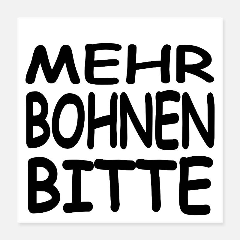 Bohnen Poster 40x40 cm