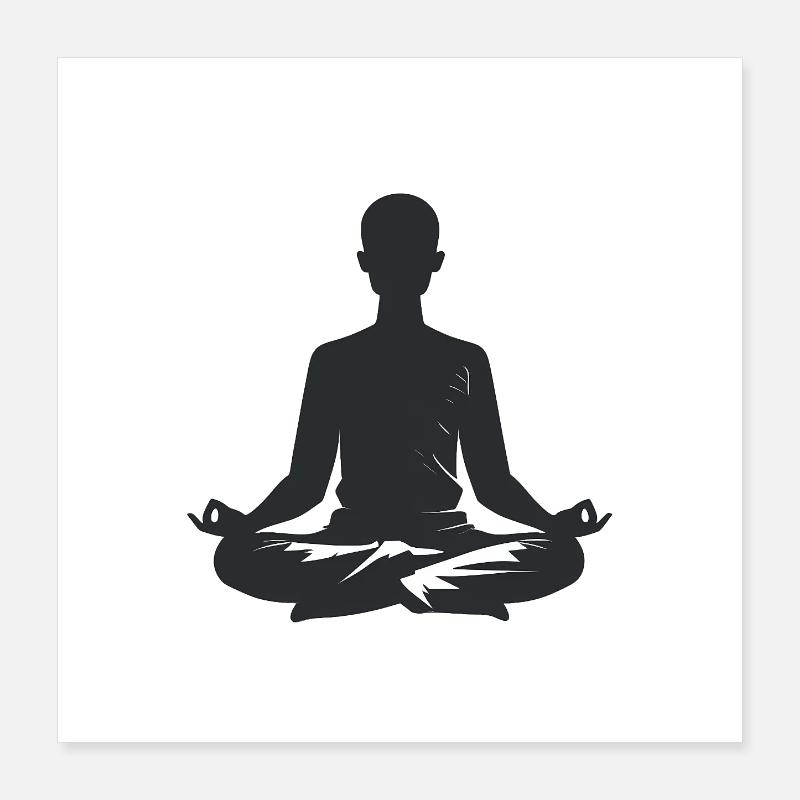 Méditation - Logo Cool Silhouette Poster 40 x 40 cm