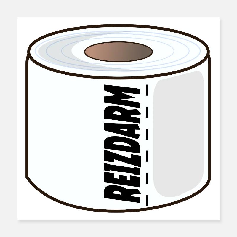IRRITABLE BOWEL TOILET PAPER DIGESTION Poster 16" x 16" (40x40 cm)