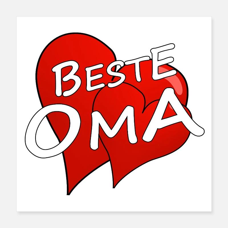 BESTE OMA Poster 40x40 cm