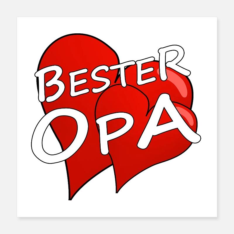 BESTER OPA Poster 40x40 cm