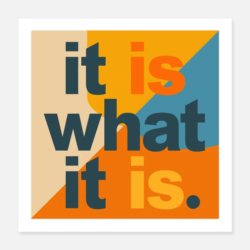 C’est ce que c’est – typo, collage, pop art Poster 40 x 40 cm