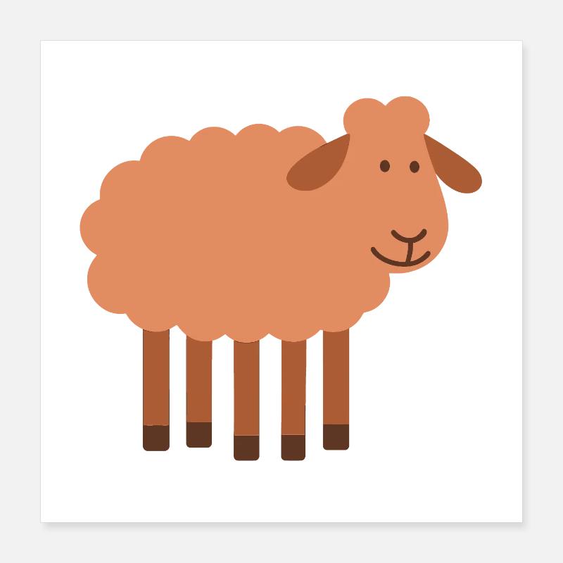 Mouton à 5 pattes perle rare Poster 40 x 40 cm