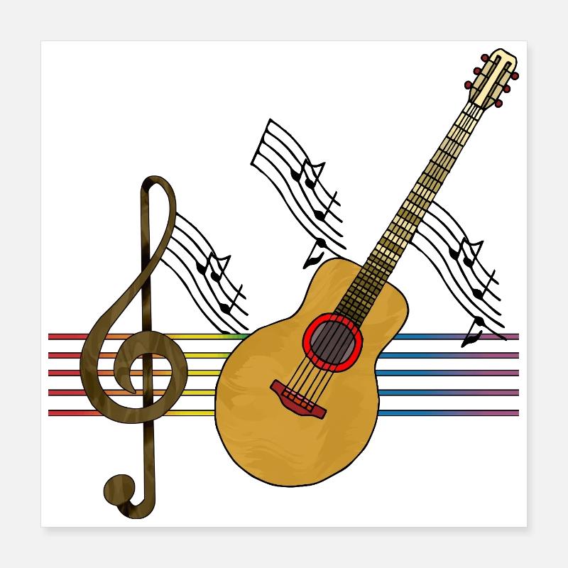 guitare Poster 40 x 40 cm