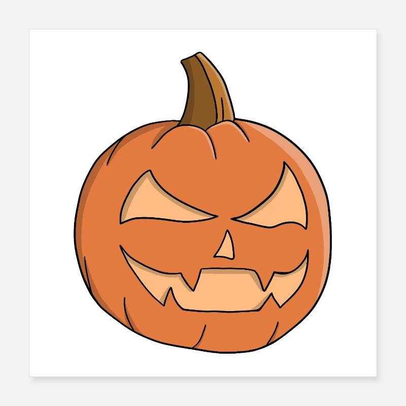 Jack-O-Lantern de minuit Sourire Poster 40 x 40 cm