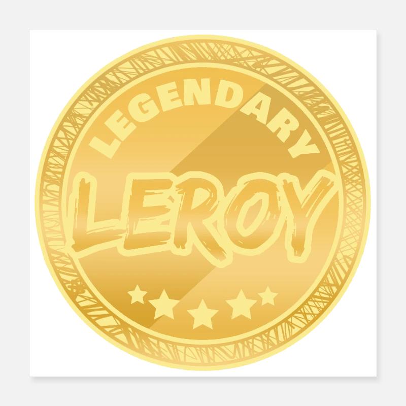 Leroy comme prénom Poster 40 x 40 cm