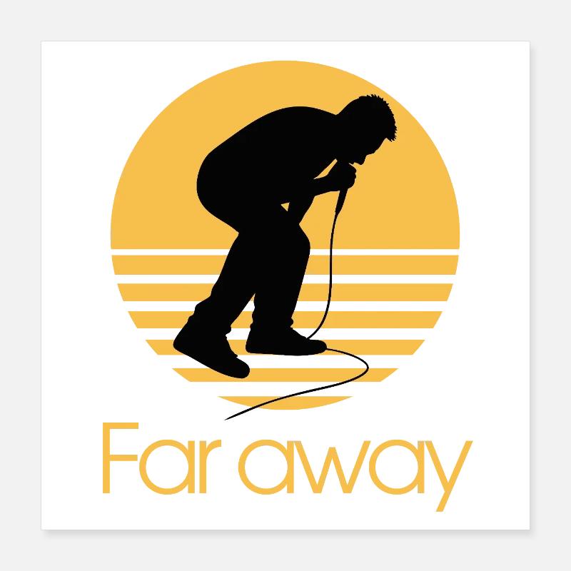 FAR AWAY - SINGER Poster 40 x 40 cm