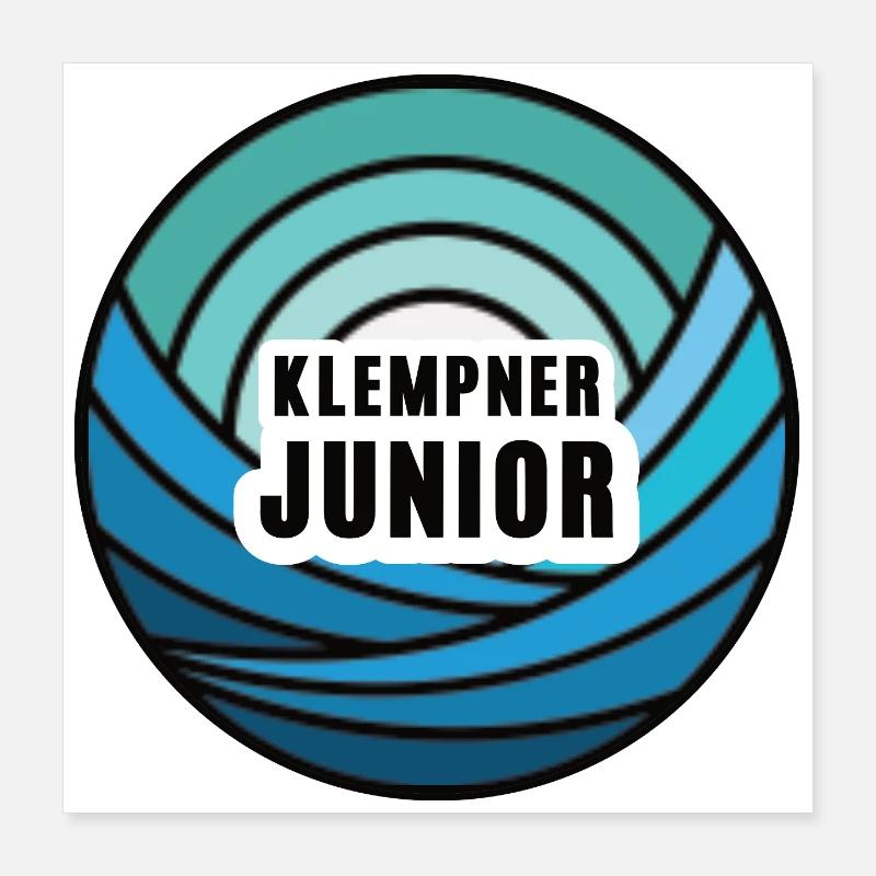Klempner Junior Kind Klempnersohn Nachwuchs Azubi Poster 40x40 cm