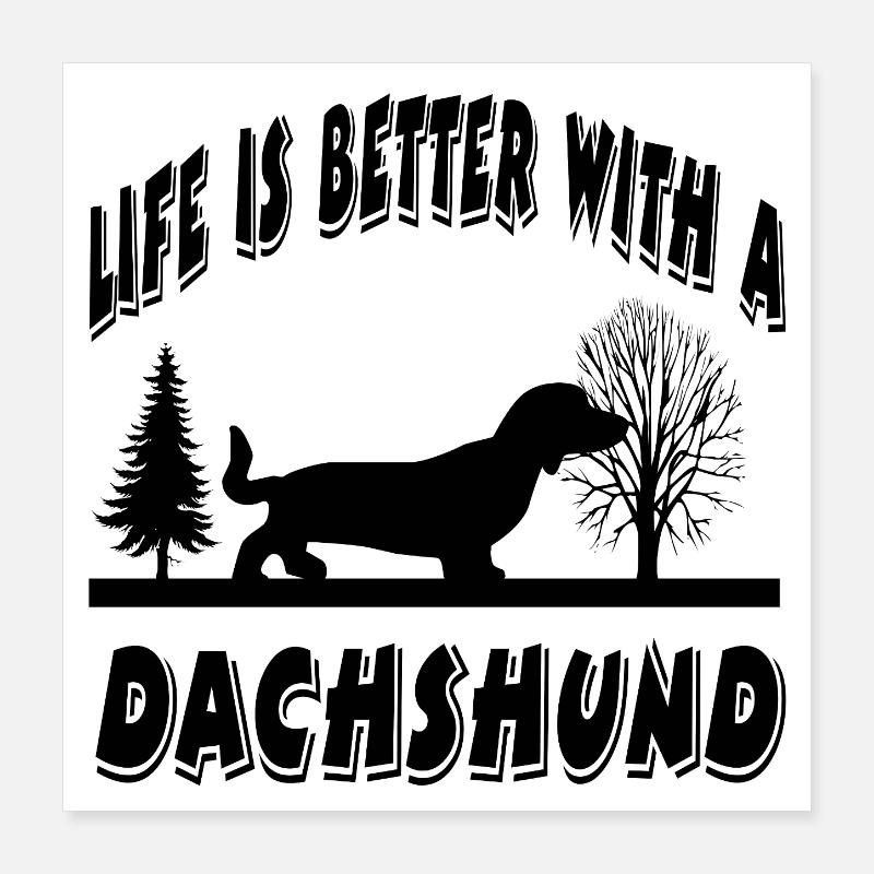 Teckel Poster 40 x 40 cm