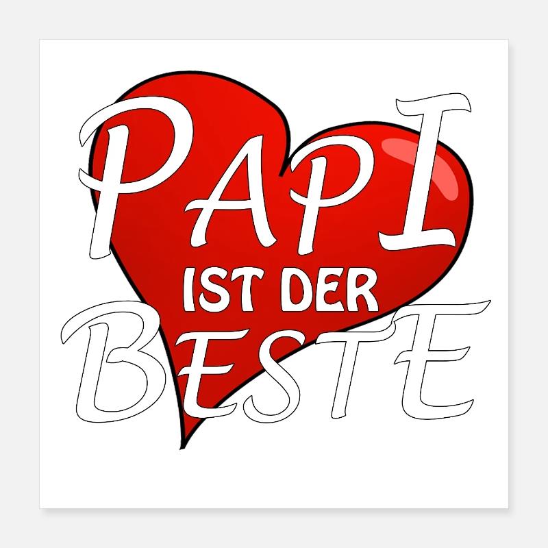 PAPA EST LE MEILLEUR Poster 40 x 40 cm