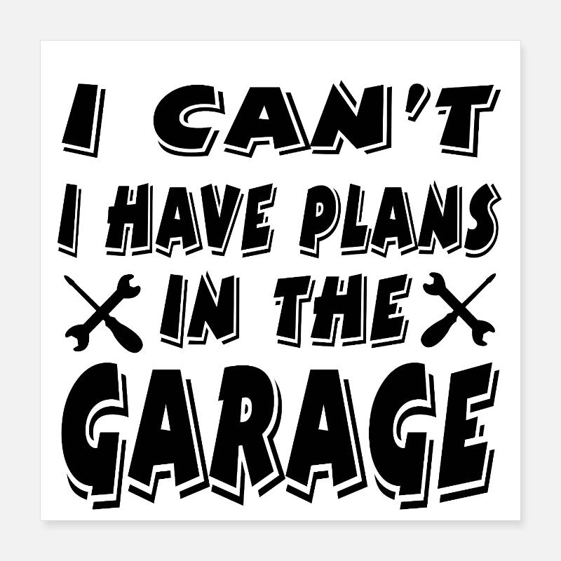 Garage Poster 40x40 cm