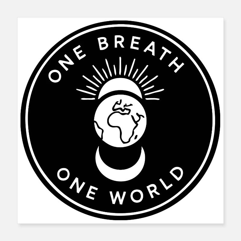 Une respiration, un monde – Pleine conscience et équilibre Poster 40 x 40 cm