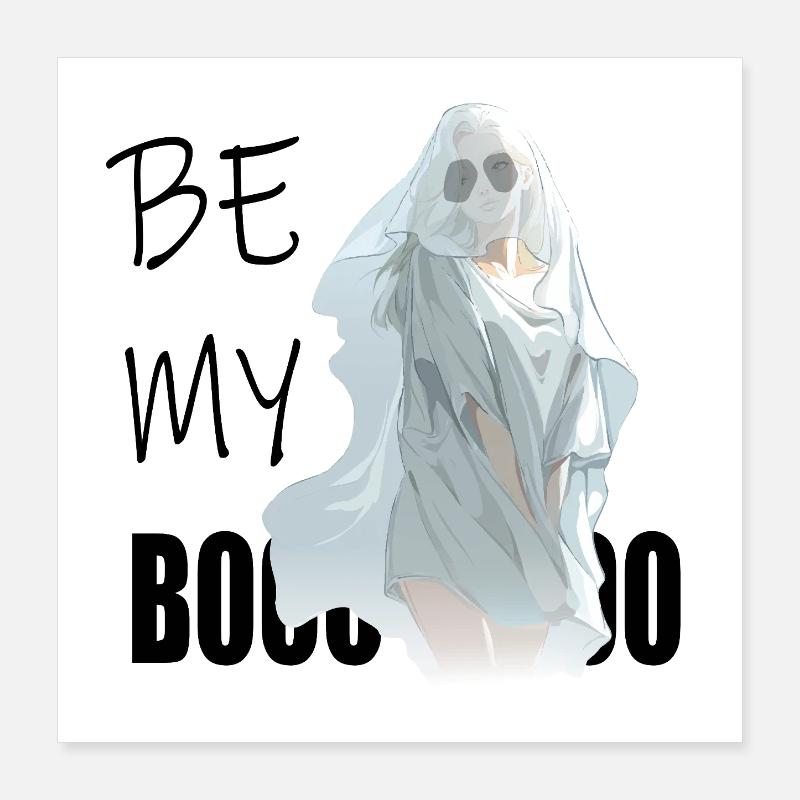 Be My Boo – Geist im ätherischen Schleier Poster 40x40 cm