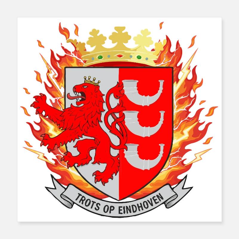 Fier de l’emblème d’Eindhoven Poster 40 x 40 cm