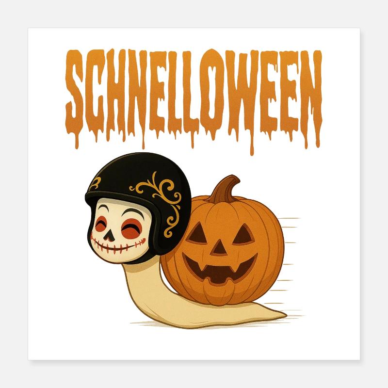 Schnelloween - the Halloween Queen | Pun Poster 16" x 16" (40x40 cm)