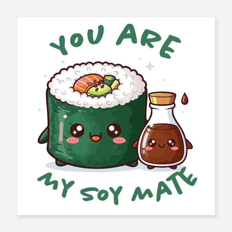 Tu es mon âme sœur Poster 40 x 40 cm