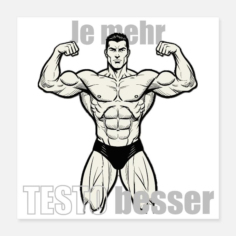 Muscle Hero Power Pose Conception d’impression Poster 40 x 40 cm