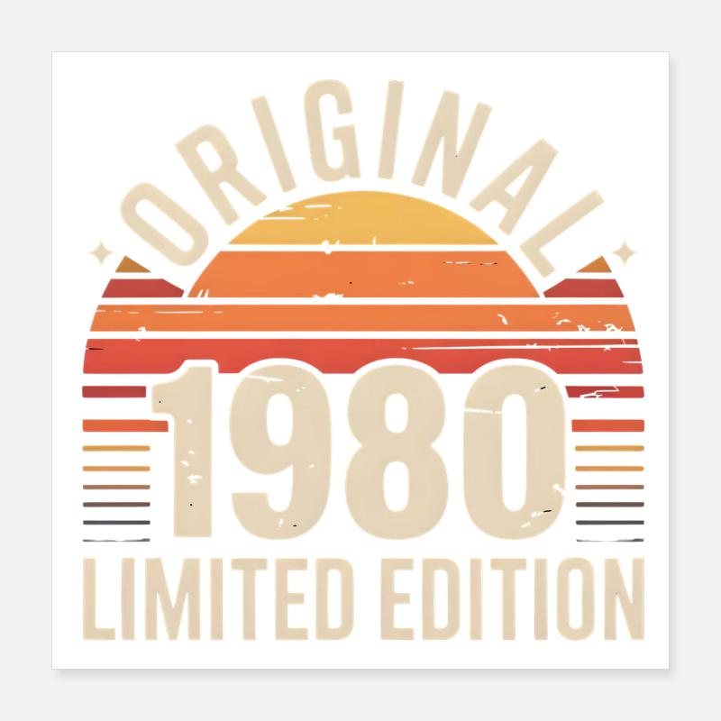 Original 1980 Édition Limitée Poster 40 x 40 cm