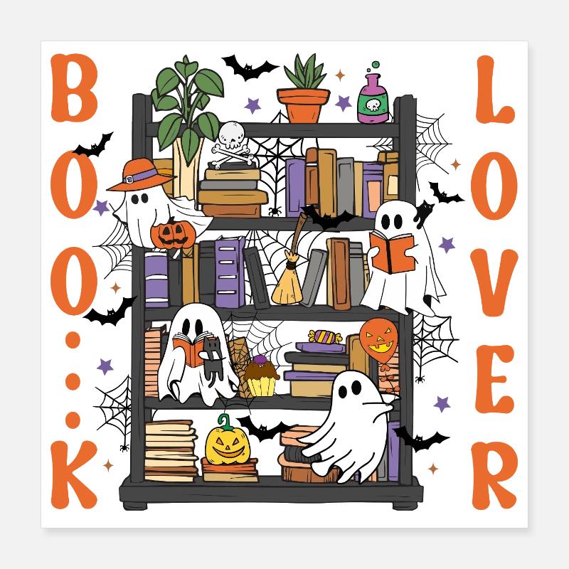 Halloween Ghost Shelf Poster 16" x 16" (40x40 cm)