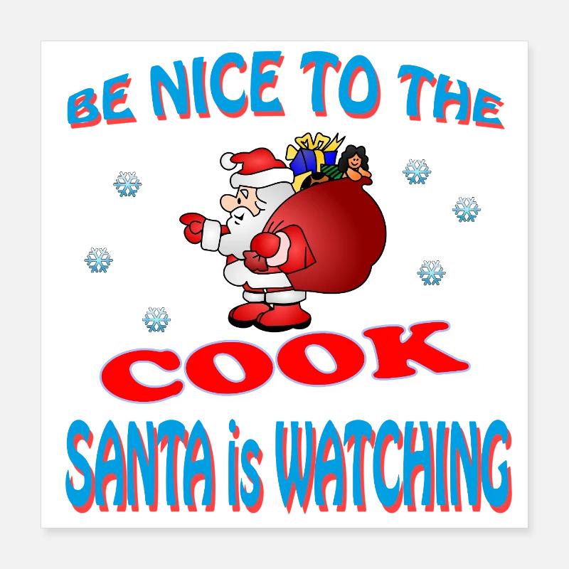 SANTA COOK Poster 16" x 16" (40x40 cm)