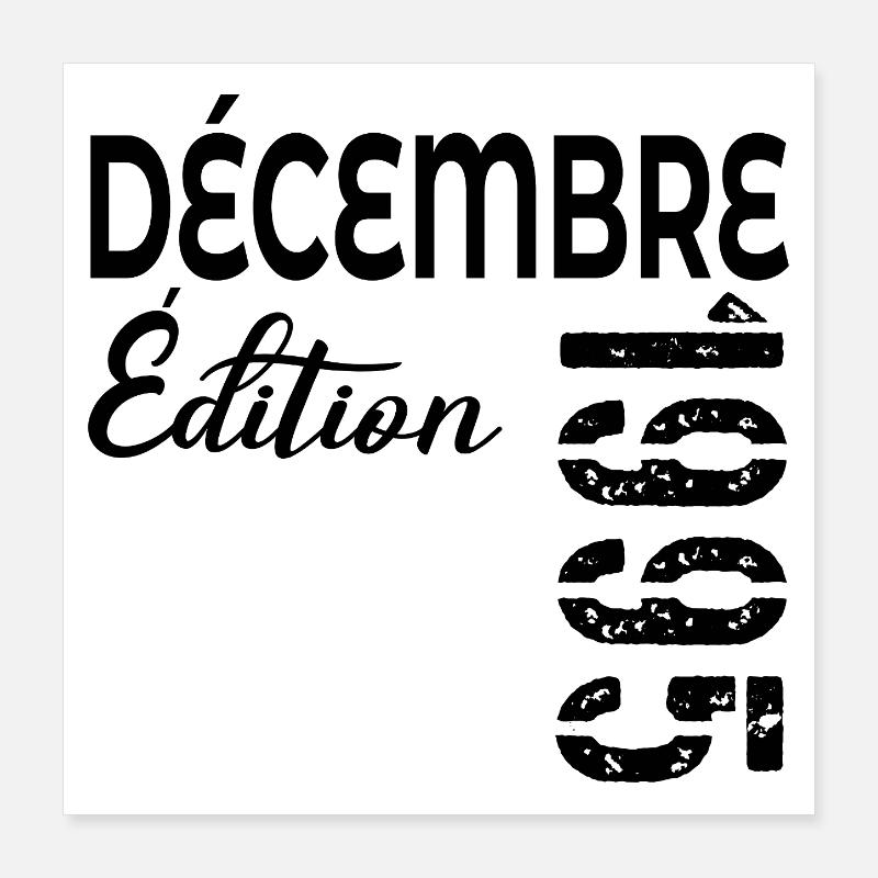 Joyeaux Anniversaire Décembre 1995 Poster 40 x 40 cm
