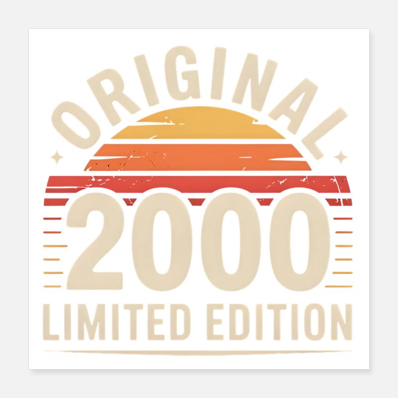 Original 2000 Edition Retro Sun Poster 16" x 16" (40x40 cm)
