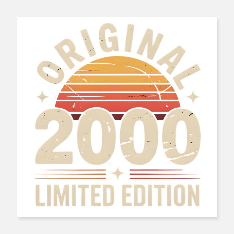 Édition Originale 2000 Sunset Retro Poster 40 x 40 cm
