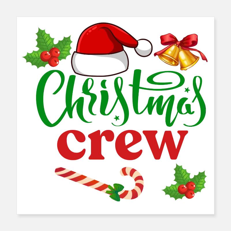 Weihnachts-Crew Poster 40x40 cm
