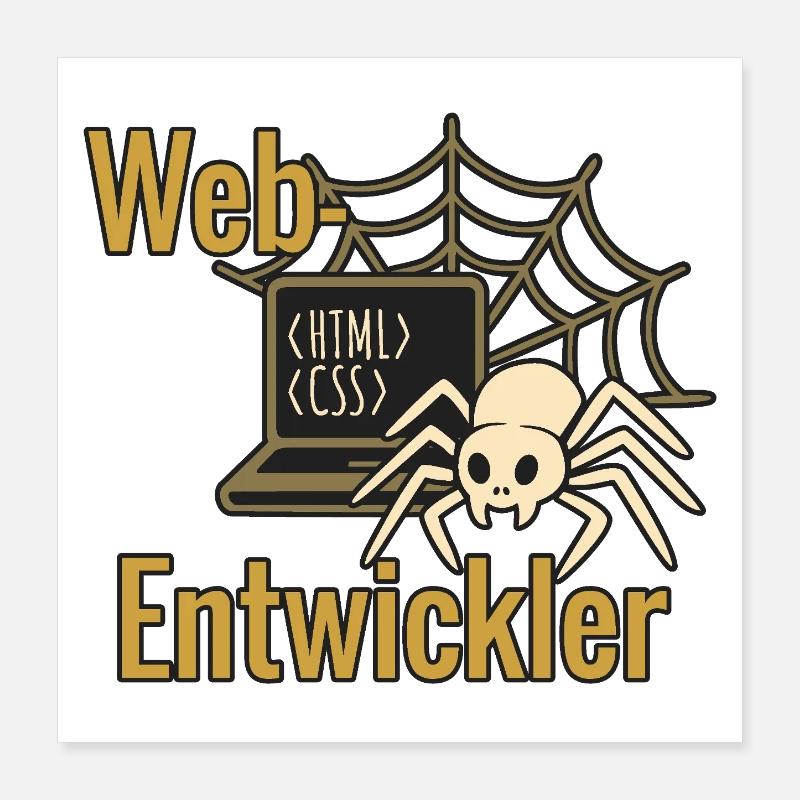 Développeur Web - Halloween 2025 Poster 40 x 40 cm