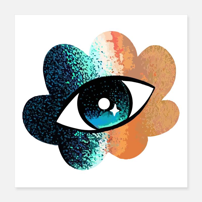 Cosmic Eye Bloom Poster 16" x 16" (40x40 cm)