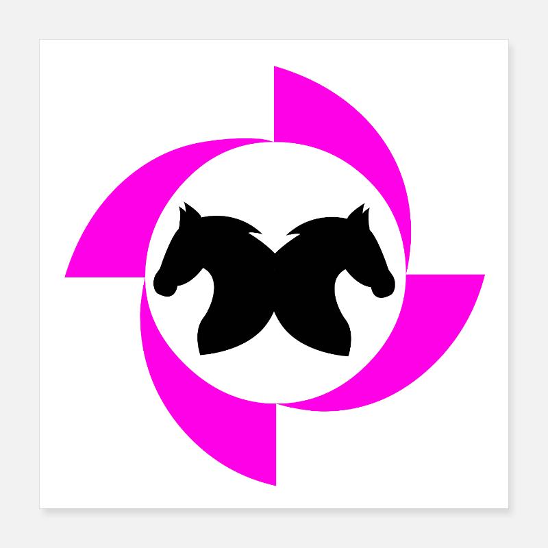 Chevaux Poster 40 x 40 cm