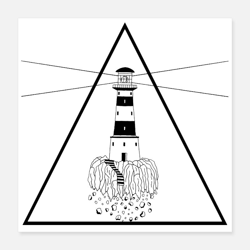 The black beacon that guides our lives Poster 16" x 16" (40x40 cm)
