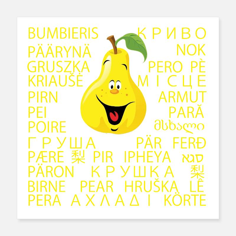 Pear Poster 16" x 16" (40x40 cm)