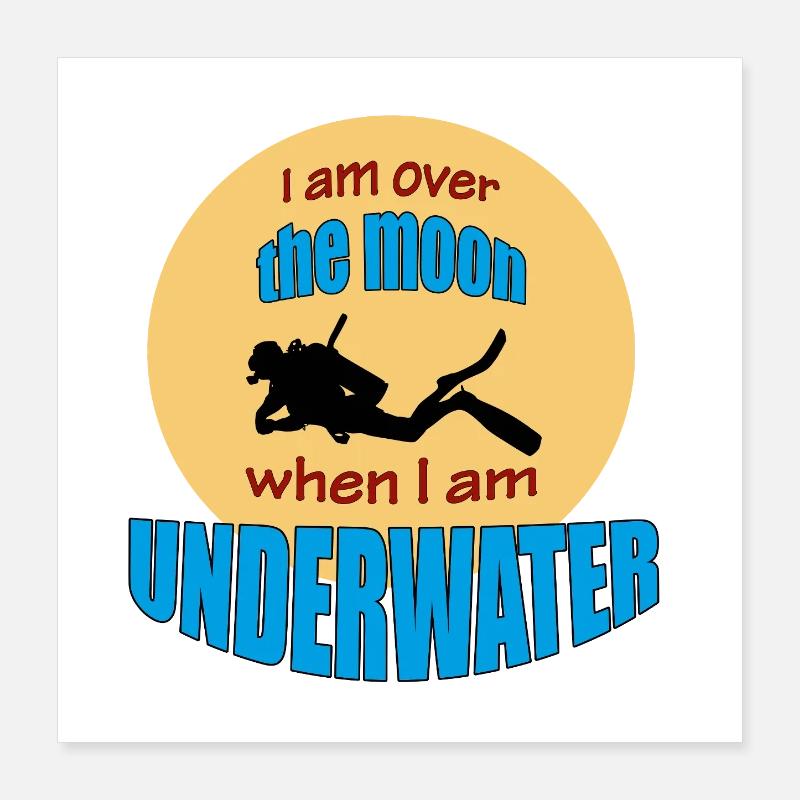 SUR LA LUNE Poster 40 x 40 cm