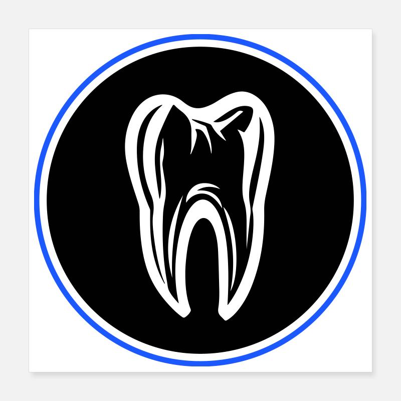 Tooth Dentist Icon Poster 16" x 16" (40x40 cm)
