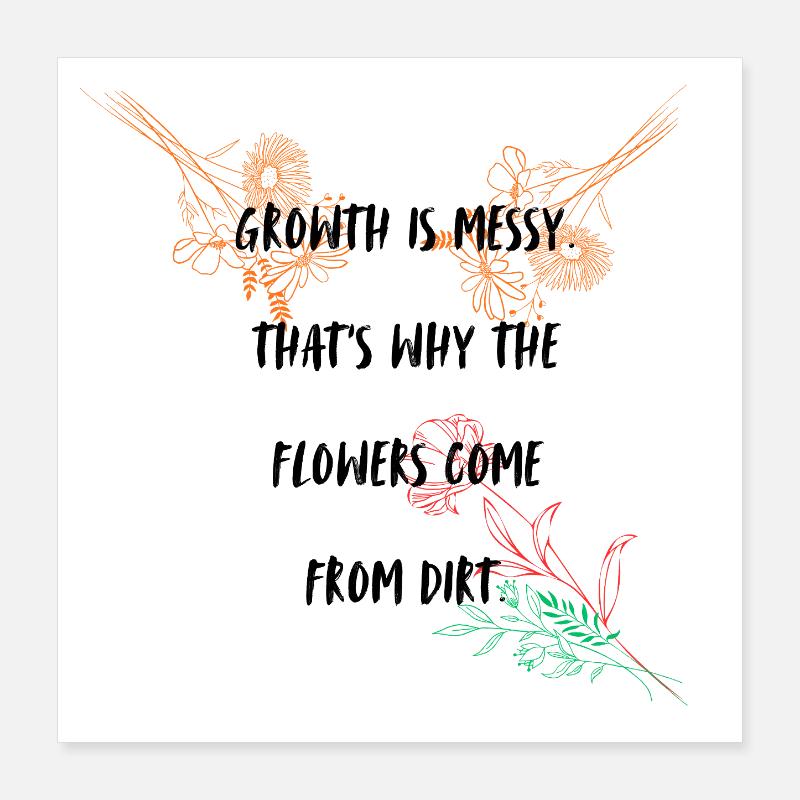 Conception de la typographie de croissance Poster 40 x 40 cm