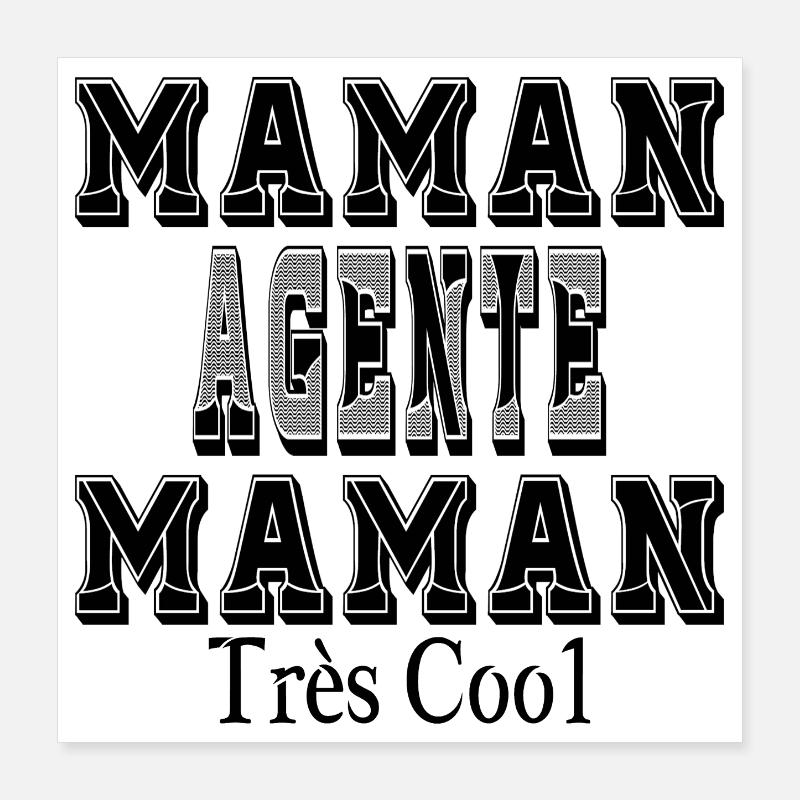 Mama Agent Mama Sehr Cool Poster 40x40 cm