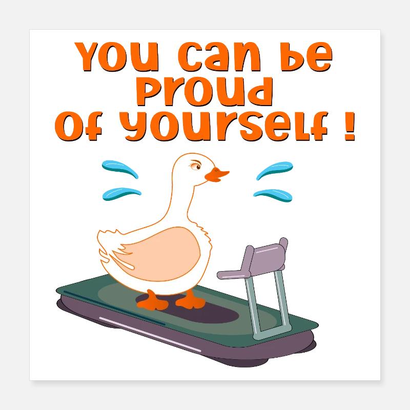 MOTIVATION POUR LA COURSE D’OIE Poster 40 x 40 cm