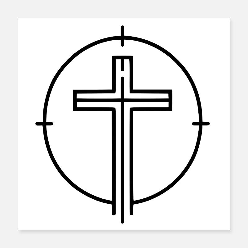 Cross and Trinity – God without Borders Poster 16" x 16" (40x40 cm)