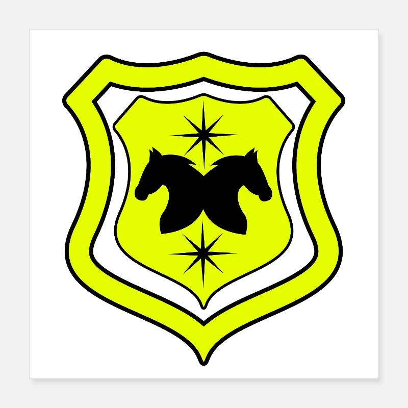 Chevaux Poster 40 x 40 cm