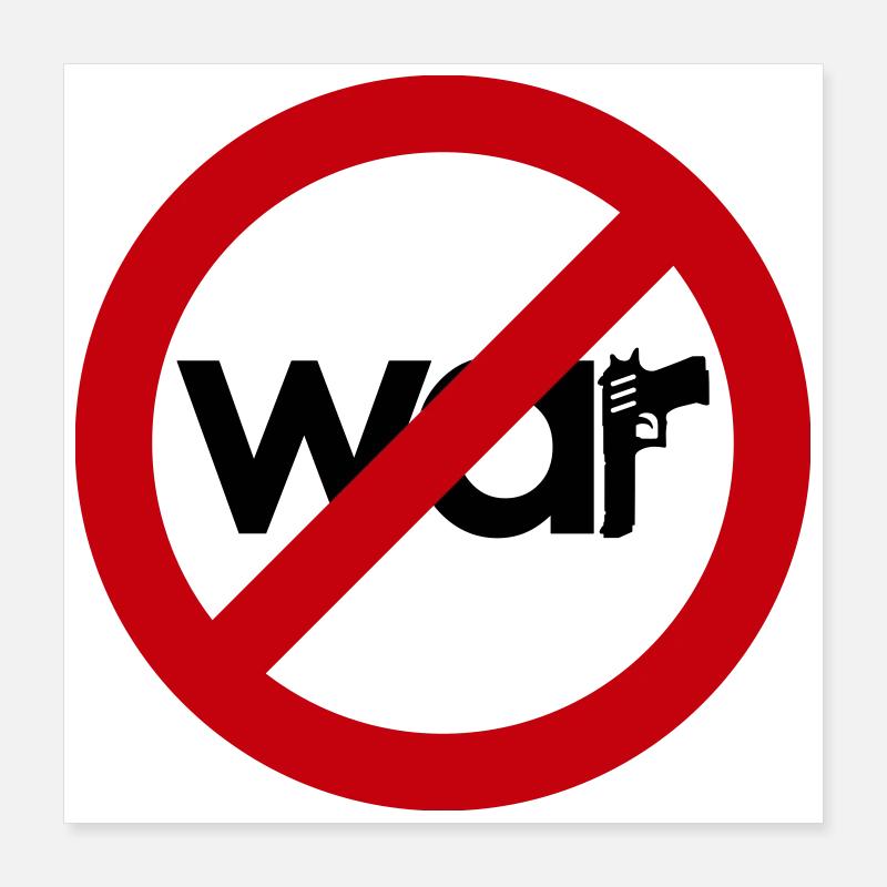 Stop War – Pour la paix et la liberté Poster 40 x 40 cm