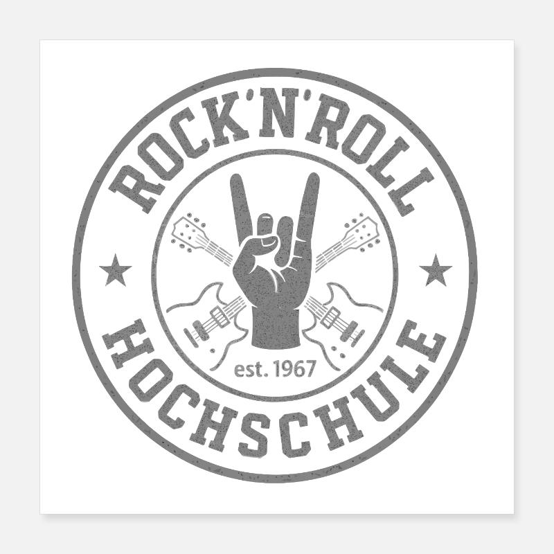 Rock 'n' Roll Hochschule Logo Poster 40x40 cm