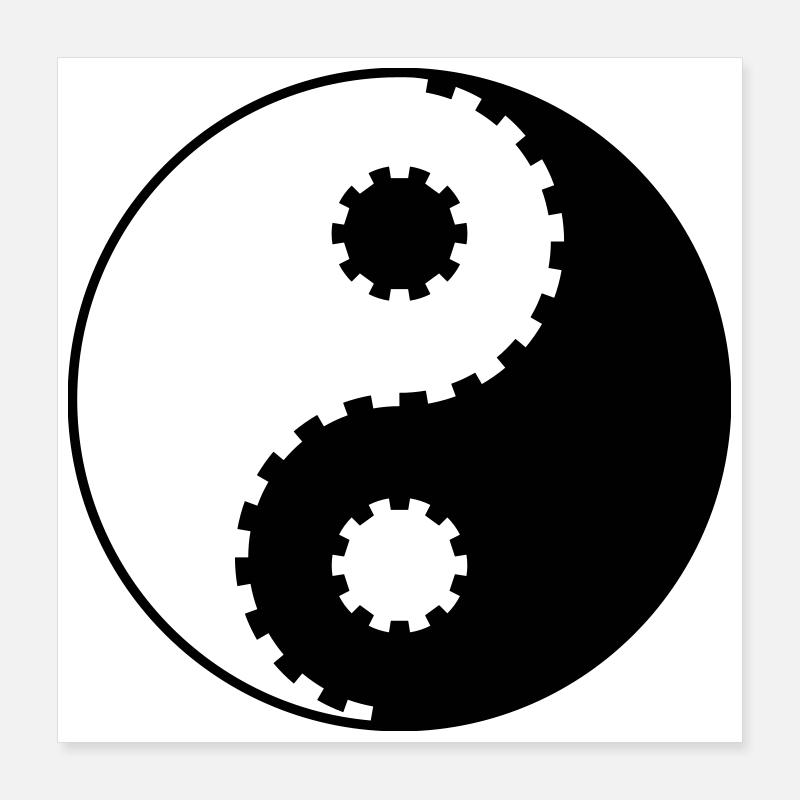 Équipement Yin Yang – Équilibre et technique asiatiques Poster 40 x 40 cm