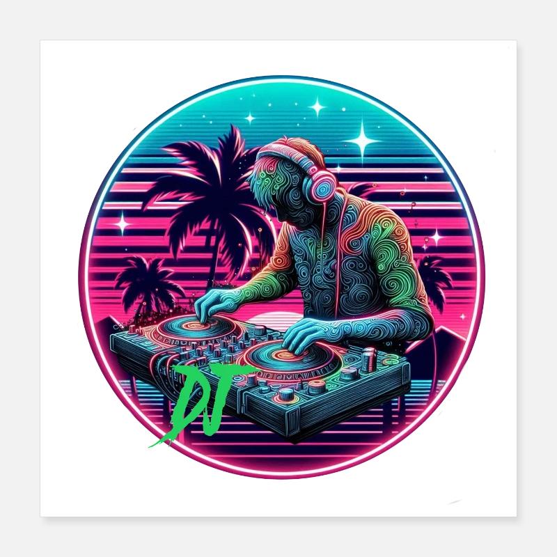 DJ Poster 40x40 cm
