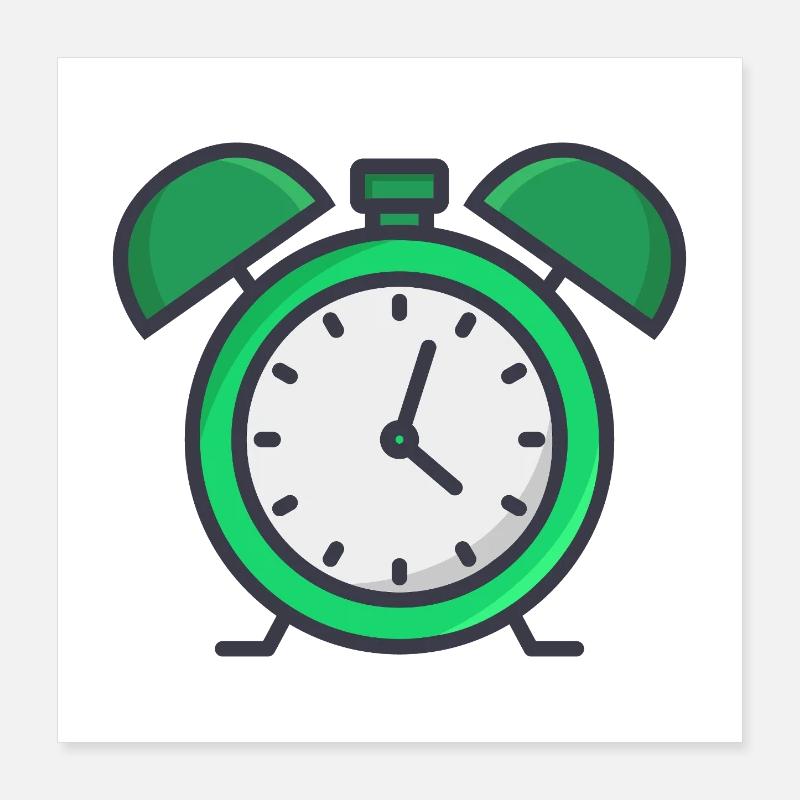 Alarm clock Poster 16" x 16" (40x40 cm)