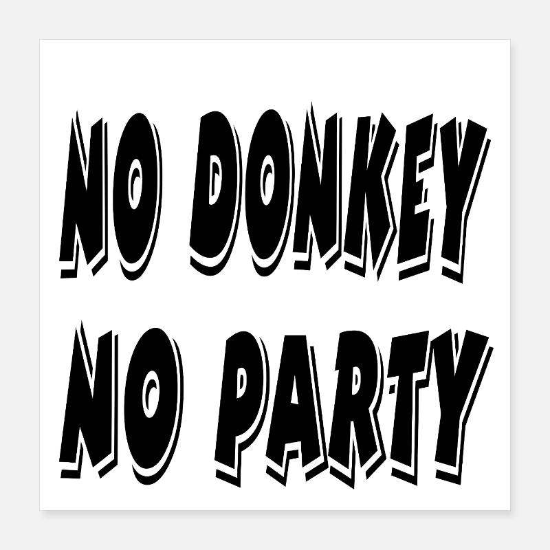 âne Poster 40 x 40 cm