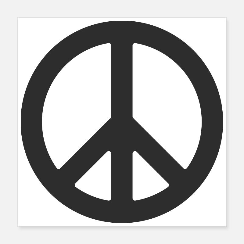 Symbole de la paix dans un style minimaliste Poster 40 x 40 cm