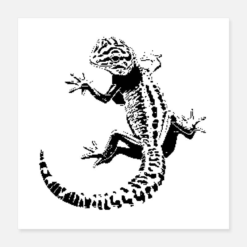 Leopardgecko Poster 40x40 cm